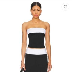 Revovle superdown Jodie black and white top and maxi skirt